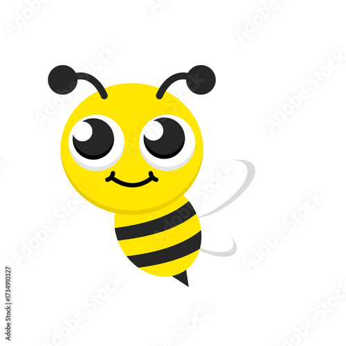 Cute Friendly Honey Bee Cartoon Illustration for Children Graphic Design Projects