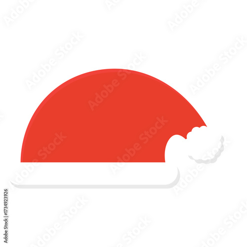 Merry Christmas Festive Santa Hat Illustration for Holiday Cheer and Celebration