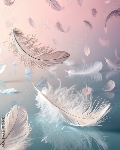 Feather Rain – Surreal Minimal Dream Photography