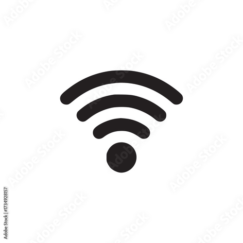 Vector art of wireless network icon the symbol represents connectivity, internet access, and the availability of wifi signals for devices to connect