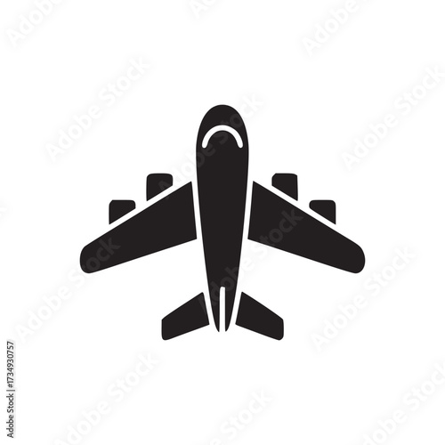 Illustration of an airplane, perfect for travel agency promotions, aviationthemed designs, or transportationrelated materials, offering a sleek and modern visual element