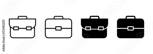 Briefcase icon vector. suitcase sign and symbol. luggage symbol.