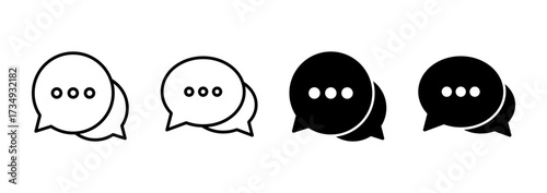 Chat icon vector. speech bubble sign and symbol. comment icon. message