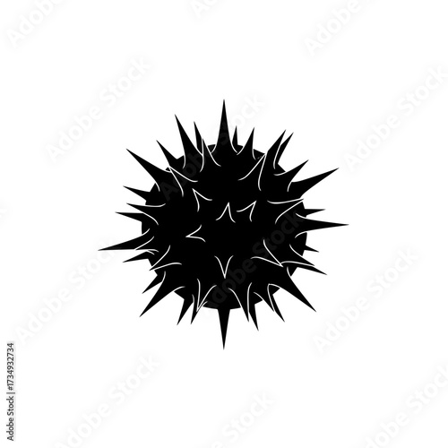 Virus Cell Spiky Vector Icon