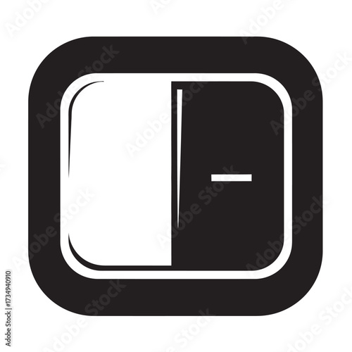 black and white silhouette of a schakelaar vector on a white background
