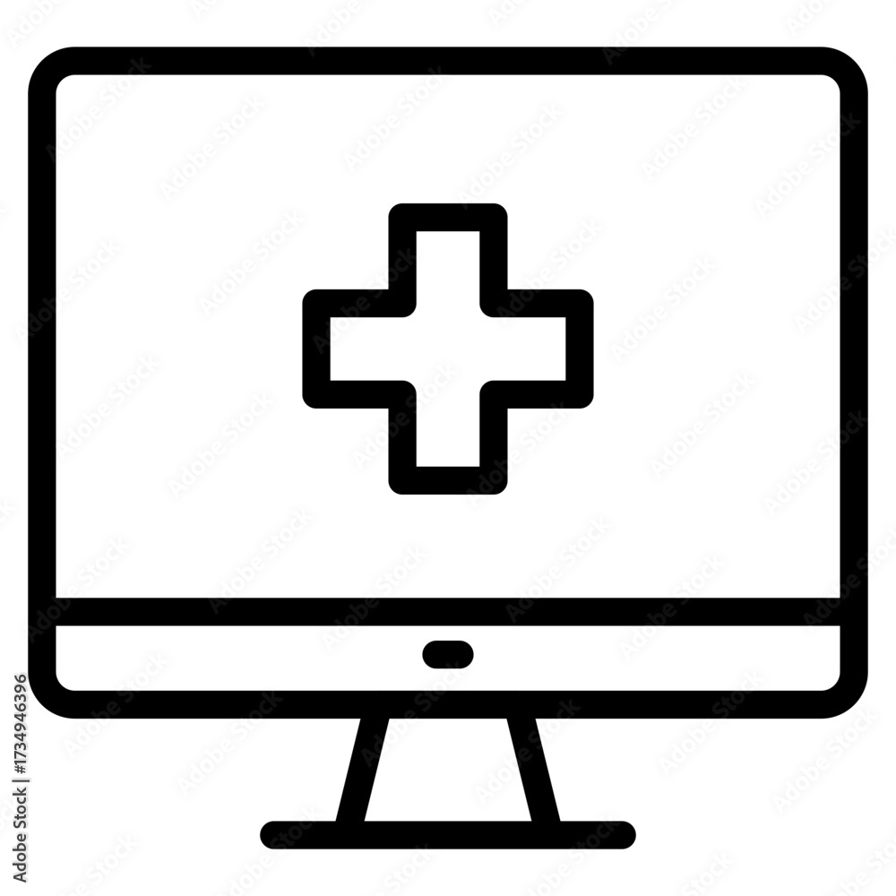 Obraz premium telemedicine icon