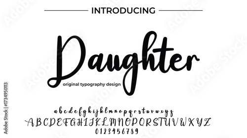 Daughter - Elegant Script Font for Smooth Handwritten Design and Creative Typography