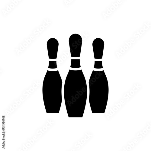 Bowling icon vector for web and mobile app. bowling ball and pin sign and symbol.
