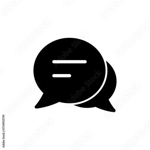 Chat icon vector for web and mobile app. speech bubble sign and symbol. comment icon. message