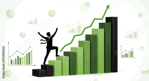 Business Success Acknowledged With Upward Trends, Reaching New Heights Of Progress