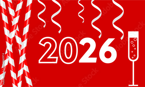 Celebrating the arrival of 2026 with festive decorations and a toast