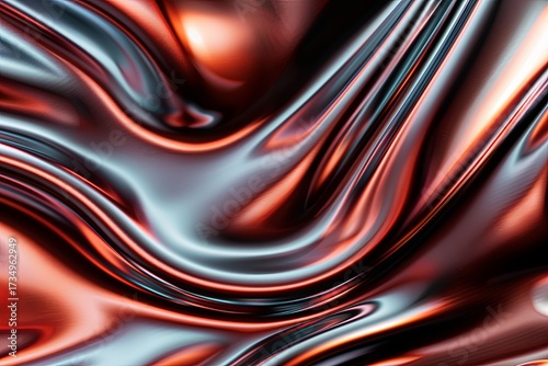 Dynamic abstract liquid metal texture showcases fluid shapes and luxurious tones. Perfect for modern design and artistic projects.