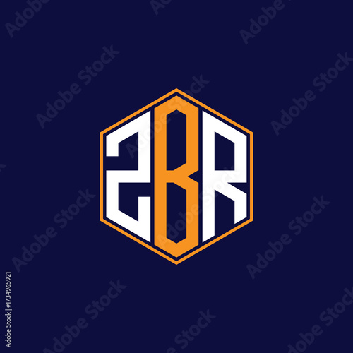 ZBR Modern Hexagon Monogram Logo Design – Geometric Lettermark Vector Template