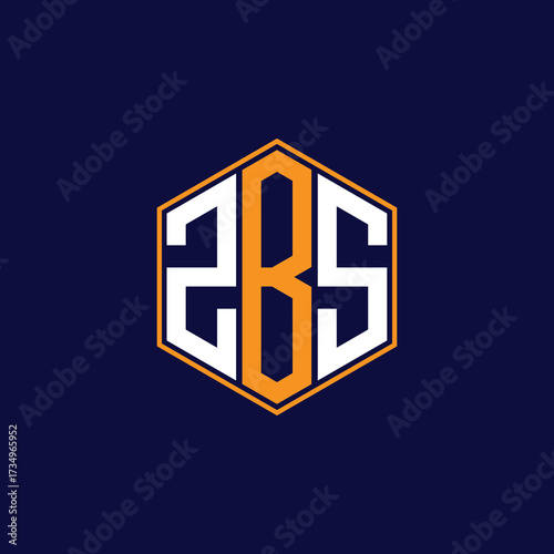 ZBS Modern Hexagon Monogram Logo Design – Geometric Lettermark Vector Template