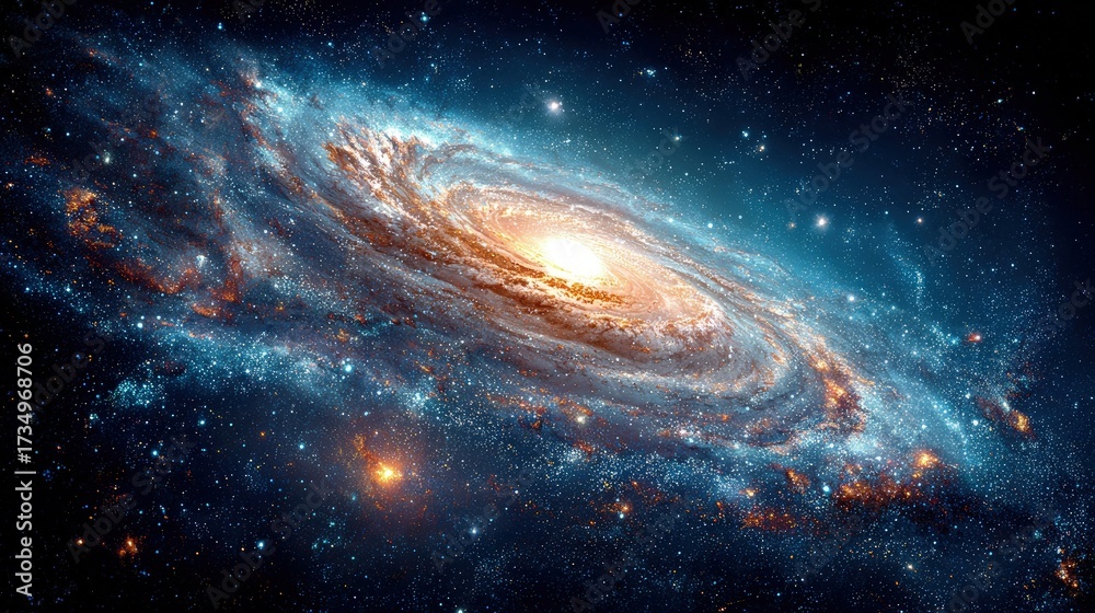 Obraz premium Spiral Galaxy In Deep Space