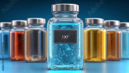 Medicine bottles with liquid