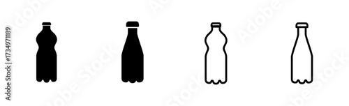 Bottle icon set. bottle vector icon