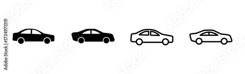 Car icon set. car vector icon. small sedan