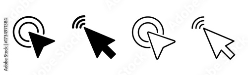 Click icon set. pointer arrow icon. cursor icon vector