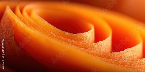Wallpaper Mural Abstract close-up of a vibrant, textured, and beautifully swirled carrot, showcasing its unique form and color Torontodigital.ca
