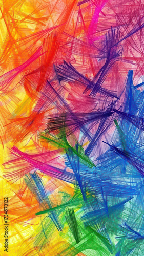 Vibrant Abstract Paint and Line Backgrounds