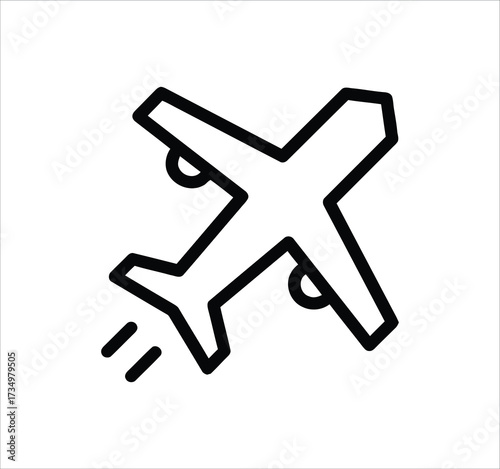 Airport set of web icons in line style. Air travel icons including plane, ticket, passport, luggage, transport, check-in, pilot, stewardess, duty free shop. Editable stroke. Vector illustration