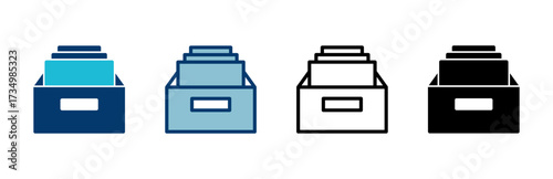 Archive folders icon vector isolated on white background. binders vector icon. Archive storage icon.