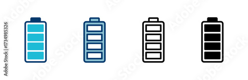 battery icon vector isolated on white background. Battery vector icon. battery charge level. battery charging icon