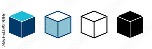 Box icon vector isolated on white background. Cardboard box, packaging open. Box vector icon