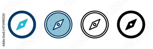 Compass icon vector isolated on white background. Compass vector icon