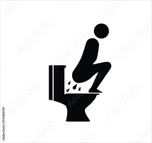 Toilet and Restroom set of web icons in line style. WC signs including man, woman, shower, baby care, handicap symbol, no smoking, no trash. Editable stroke. Vector illustration
