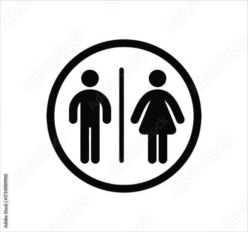 Toilet and Restroom set of web icons in line style. WC signs including man, woman, shower, baby care, handicap symbol, no smoking, no trash. Editable stroke. Vector illustration