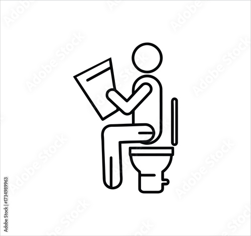 Toilet and Restroom set of web icons in line style. WC signs including man, woman, shower, baby care, handicap symbol, no smoking, no trash. Editable stroke. Vector illustration