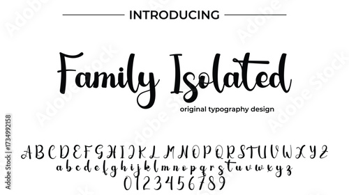 Family Isolated - Elegant Script Font for Smooth Handwritten Design and Creative Typography