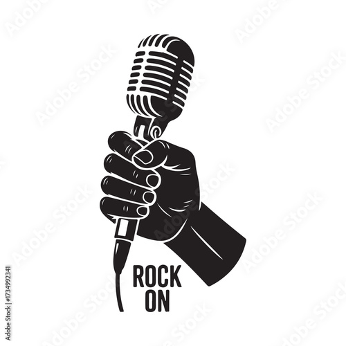 Singer Mic Symbol for Podcast, Karaoke, and Broadcasting