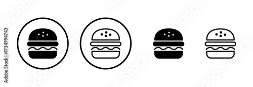 Burger icon logo design. burger sign and symbol. hamburger