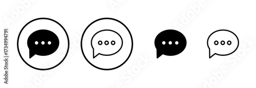 Chat icon logo design. speech bubble sign and symbol. comment icon. message