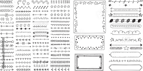 Hand-Drawn Doodle Borders, Dividers, Arrows, and Frames Collection