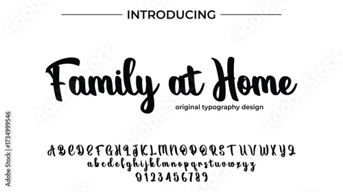 Family at Home - Elegant Script Font for Smooth Handwritten Design and Creative Typography