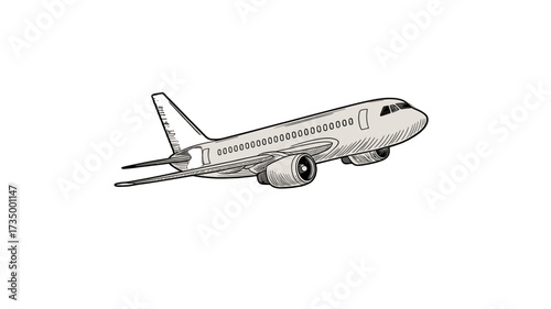 An airplane in flight.