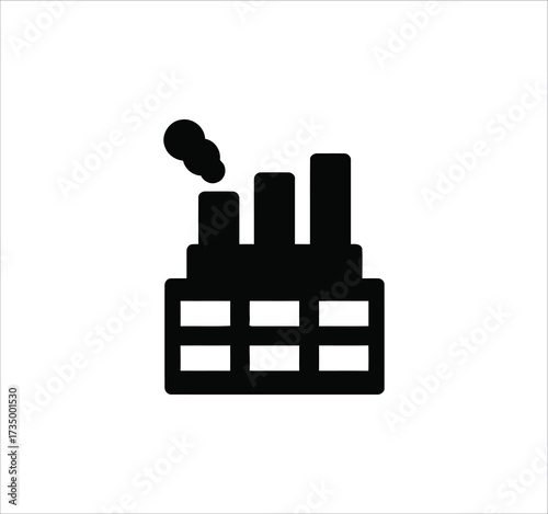 Factory & Industry set of solid vector icons. Collection including production, machinery, manufacturing, warehouse, fabrication, goods, and more. Editable glyph icons. Vector illustration