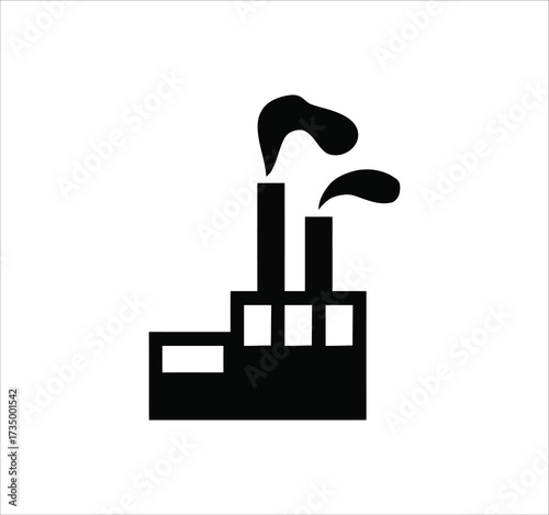 Factory & Industry set of solid vector icons. Collection including production, machinery, manufacturing, warehouse, fabrication, goods, and more. Editable glyph icons. Vector illustration