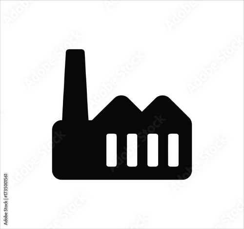 Factory & Industry set of solid vector icons. Collection including production, machinery, manufacturing, warehouse, fabrication, goods, and more. Editable glyph icons. Vector illustration