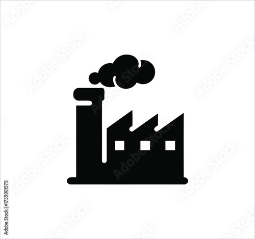 Factory & Industry set of solid vector icons. Collection including production, machinery, manufacturing, warehouse, fabrication, goods, and more. Editable glyph icons. Vector illustration