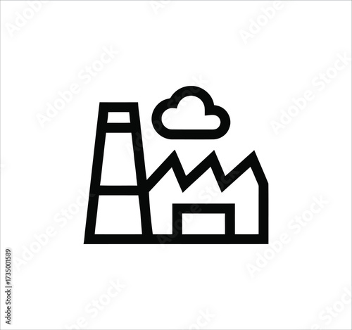 Factory & Industry set of solid vector icons. Collection including production, machinery, manufacturing, warehouse, fabrication, goods, and more. Editable glyph icons. Vector illustration