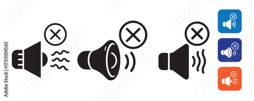 Sound On Off Mute Vector Illustration