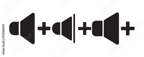 Speaker Volume and Mute Icons Set. Vector eps 10