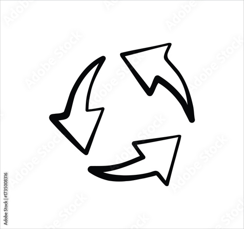 Recycling and eco icon set with line vector symbols for waste management and a green environment.