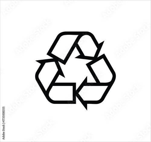 Recycling and eco icon set with line vector symbols for waste management and a green environment.