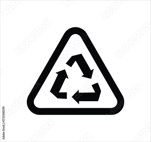 Recycling and eco icon set with line vector symbols for waste management and a green environment.